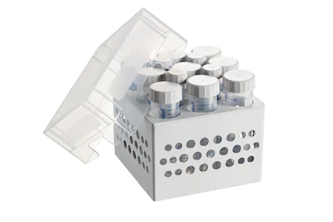 艾本德儲存盒 3 × 3, 可放置 9  個 50  mL 試管和 4  個 15  mL 試管，2  件，高 127  mm，5  英寸，聚丙烯材料，可耐受最低 -86  °C，高溫高壓滅菌，帶蓋子